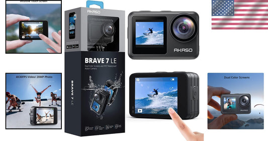 Lightweight 4K Action Camera with Electronic Stabilization - 131FT Waterproof