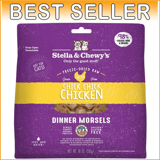 Complete Nutrition Morsels - Freeze-Dried Raw Chicken for Cats & Kittens, 18 oz