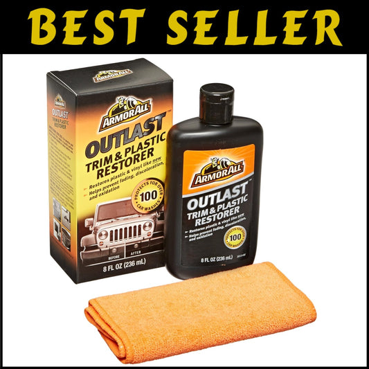 8 Oz Outlast Trim & Plastic Restorer - Protects Against Fading and Damage