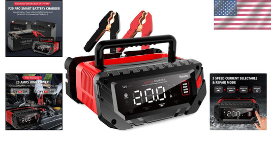 Versatile Trickle Charger - 12V/24V Battery Maintainer with Adjustable Current
