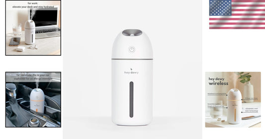 Wireless Ultrasonic Cool Mist Humidifier - Portable Pearl Self-Care Solution
