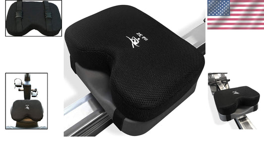 Ergonomic Rowing Machine Seat Pad - Memory Foam, Washable & Fits All Models