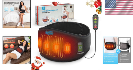 Soft Velvet Cordless Back Heating Pad - 58 Inches for Full Comfort & Relaxation