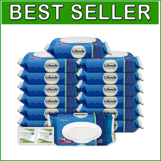 Economical Flushable Wipes Assortment - 588 Wipes + Cleaning Wipes for Home