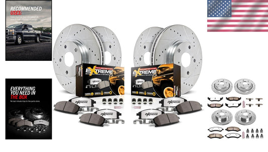 Complete Carbon-Fiber Brake Pad & Rotor Kit for Towing - Fits 2006-2022 Ram 1500