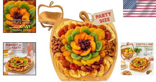 Certified Kosher Dried Fruit & Nut Gift Basket - Great for Every Occasion