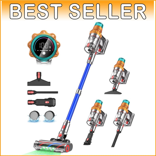 Cordless Vacuum Cleaner 65Min Runtime - 600W Suction for Effortless Cleaning