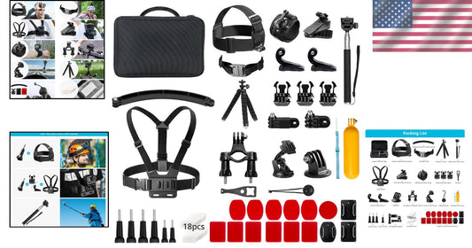 60 in 1 Action Camera Accessories Kit for GoPro Hero & More - All-in-One Solu...