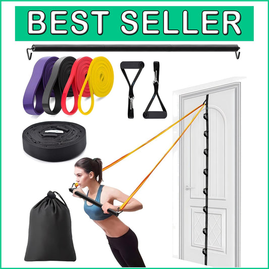 Easy No-Drill Door Anchor Strap Set - Complete Resistance Band Training Kit
