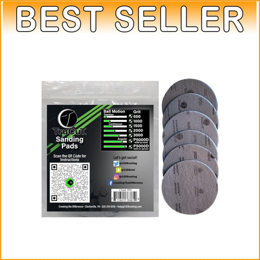 All-In-One Bowling Sanding Pad Set - 6 Pack with Varied Grits for Optimal Care