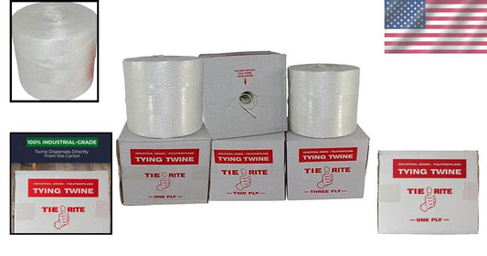 156 lb Polypropylene Tying Twine - Durable Bundling Twine 6300 Ft in White