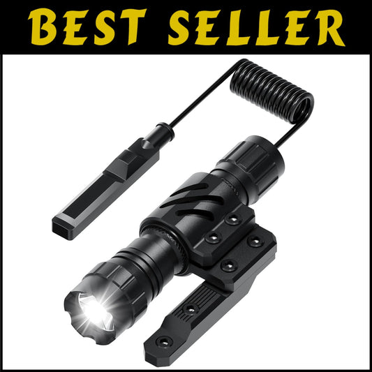 1200 Lumens Tactical Flashlight with Pressure Switch & Offset Mount - Shockproof