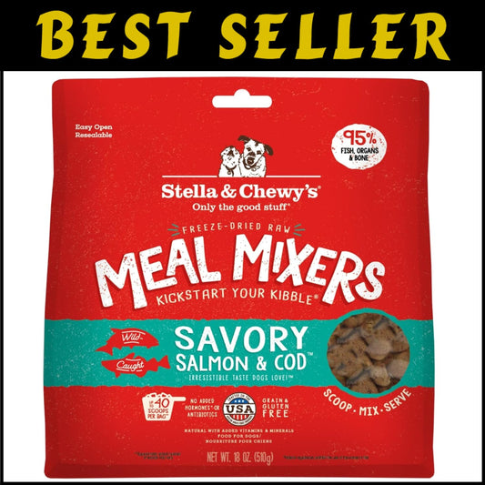 All-Natural Freeze-Dried Salmon & Cod Mixers – Perfect for Picky Eaters - 18 oz