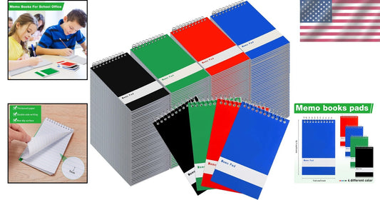 Color-Coded 3'' x 5'' Memo Pads - 148 Pads, Soft Cover for Home & Office