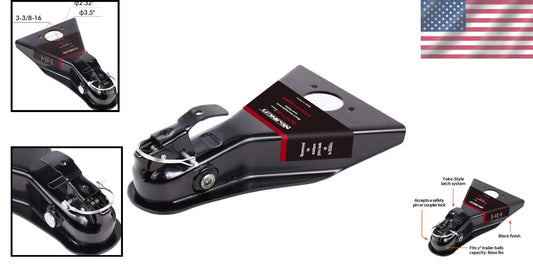 Lightweight 8000lbs A-Frame Hitch for Trailers - Yoke-Style with Black Finish