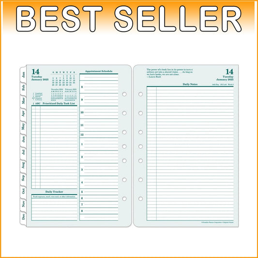 Classic Two Page Per Day Planner for 2025 - Inspiring Daily Organization