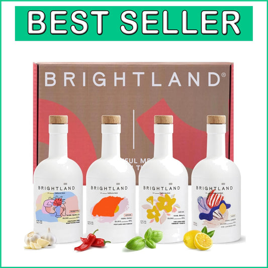 Infused Cold-Pressed Olive Oils - Artist Capsule Gift Set (Pack of 4) 12.7 Fl Oz