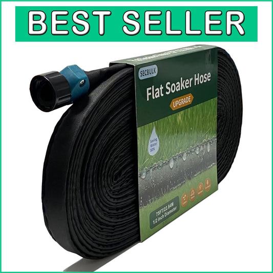 Dual-Layer 75 ft Flat Soaker Hose for Consistent and Even Garden Watering