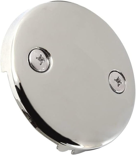 Modern Single Hole Bathtub Overflow Plate - Easy Installation in Polished Finish