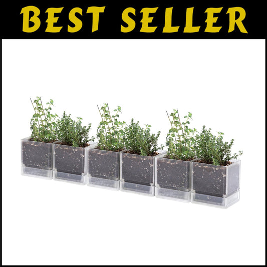 Stylish 4-Inch Plastic Herb Planter Pots with Drainage Holes for Indoor Use