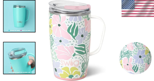 Charming 18oz Insulated Cup Holder Friendly Mug - Perfect for Every Occasion