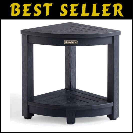 Lightweight Poly Lumber Corner Shower Seat - Versatile Multi-Functional Bench