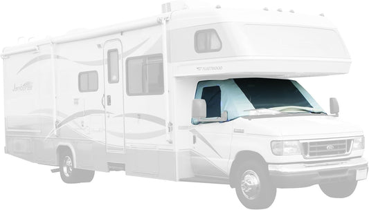 Extra Heavy-Duty Clear Vinyl Windshield Cover for Class C RVs - Easy Storage