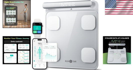 Advanced 8-Electrode Smart Scale with Hidden LED for Body Composition Analysis