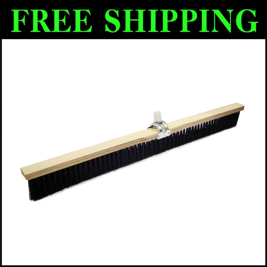24-Inch Adjustable Concrete Finishing Broom with High-Quality Flagged Bristles