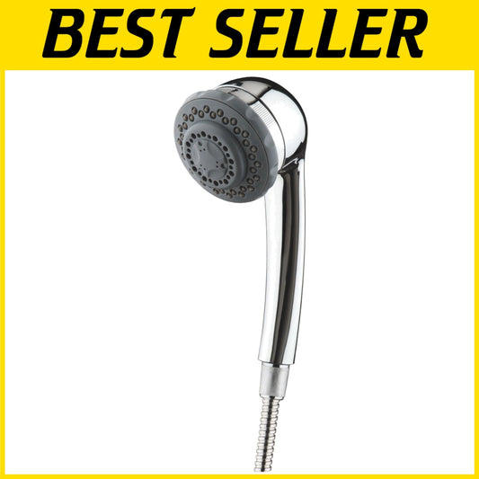 Chic Chrome Handheld Showerhead with 10,000 Gallon Filter - Spa-Like Relaxation