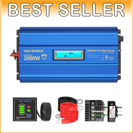 2000W Remote-Controlled Inverter with Dual USB Ports for Outdoor Adventures