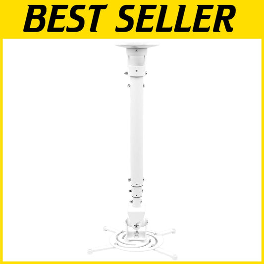 Full Motion Universal Ceiling Projector Mount - Adjustable Height & Extendable
