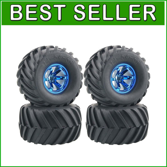 1:10 Scale Rubber Tire & Wheel Set – 4PCS for HPI Tamiya Kyosho - Easy Install
