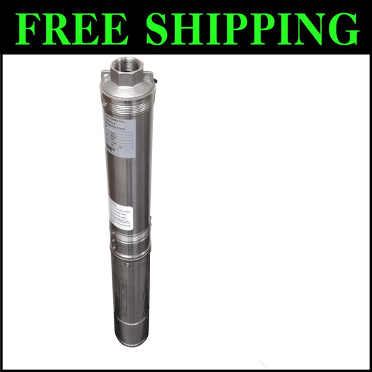 Efficient 2HP Deep Well Pump - 35 GPM with Thermal Protection & Stainless Steel