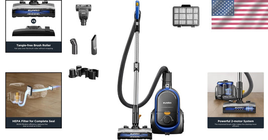 Ultimate Household Vacuum: Bagless Canister with HEPA Filter & 99.9% Filtration