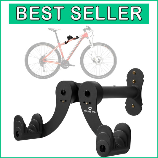 Durable Alloy Wall Mount Bike Rack - Adjustable Hook for Garage Storage