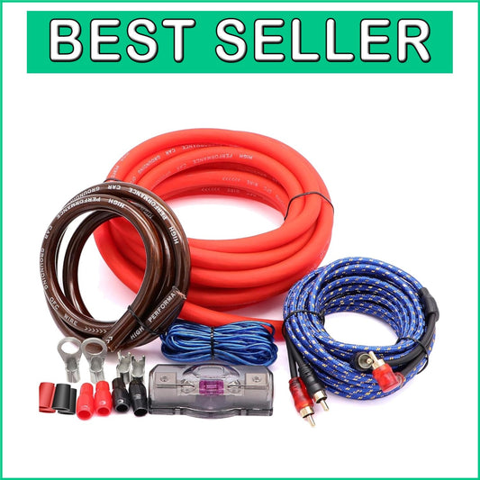 0 Gauge Audio Wiring Kit for Powerful 5000W Car Amplifiers - Pro Installation