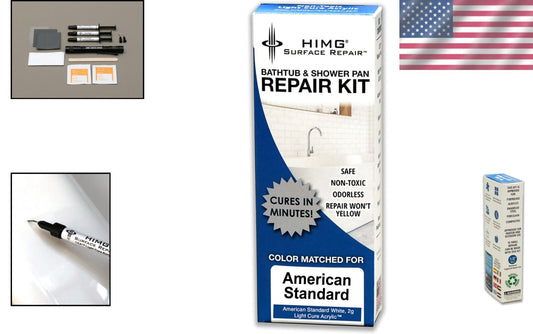 All-in-One Bathtub Repair Kit - Non-Toxic & Durable for American Standard White