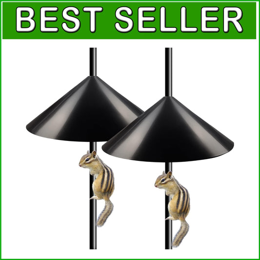 Elegant Pole-Mounted Squirrel Baffle - 19-Inch Diameter for Bird Feeder Defense