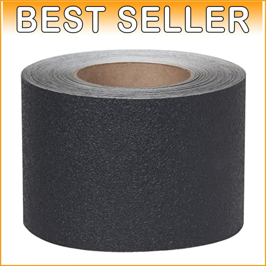 12' Roll of Black Rubberized Non-Slip Tape - Tough, Comfortable, High-Traction