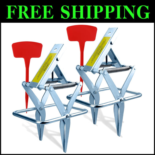 Fast-Acting 2 Pack Mole Traps - Rust-Proof Scissor Design for Quick Pests Kill