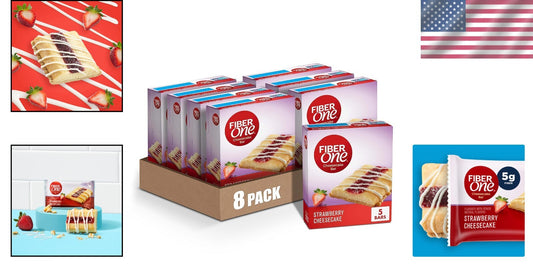 6.75 oz Strawberry Cheesecake Snack Bars - Guilt-Free Delicious Treats, 5 ct