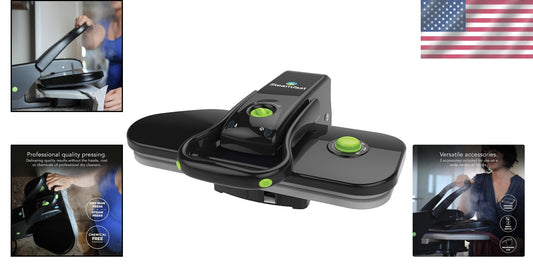 SF-623 Black Fabric Steam Press: Fast Heat & Multiple Fabric Settings