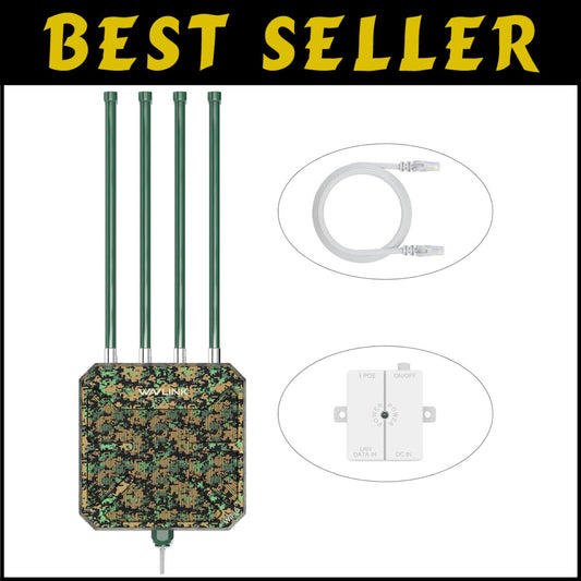 High-Speed AX3000 WiFi 6 Extender with 4x8dBi Antennas for Outdoor Connectivity