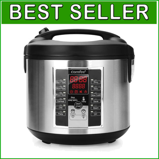 12 Digital Cooking Programs Multi Cooker - 5.2Qt Family Size Steamer & Rice Pot