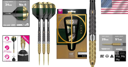 High-Performance 22g Steel Tip Darts with Swiss Point - Perfect for All Players