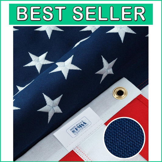Indestructible Outdoor American Flag 3x5 ft - Sewn Stripes & Embroidered Stars