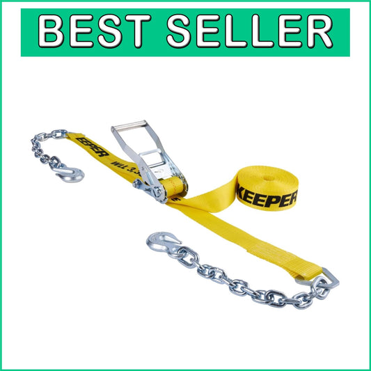 2" x 27' High-Performance Ratchet Cargo Strap with Grab Hook - 3,333 lbs WLL