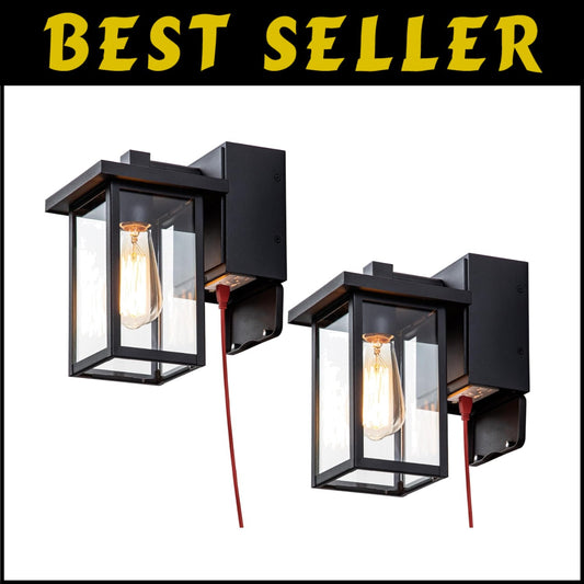 Classic Aluminum Outdoor Sconce with GFCI Outlet - Weather-Resistant & Stylish