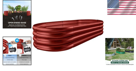 Durable Galvanized Metal Garden Bed Kit - 7 cu ft Capacity for Easy Planting